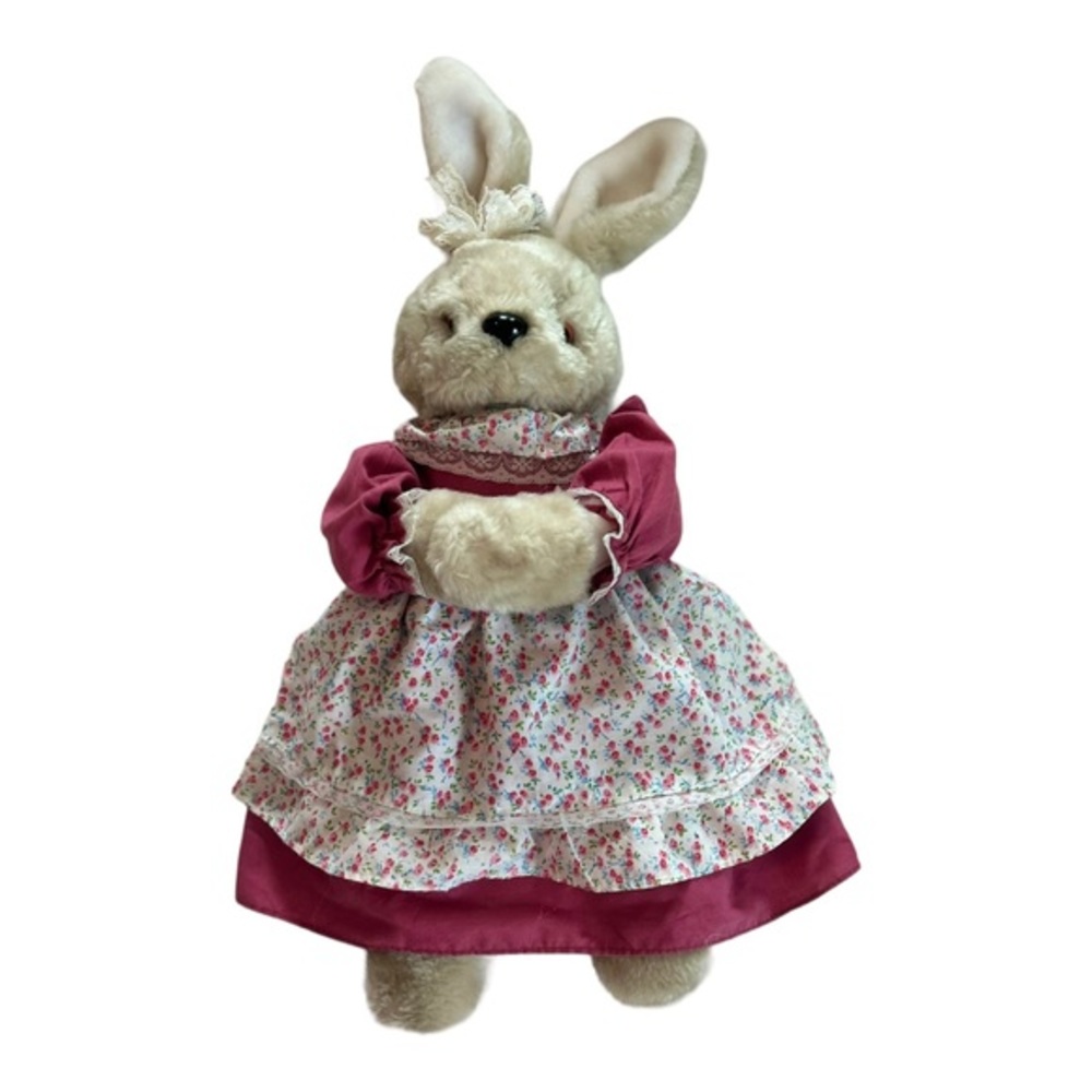 Chadwick‎ Miller Plush Bunny In Floral Dress Vintage 1986 Stuffed Animal
